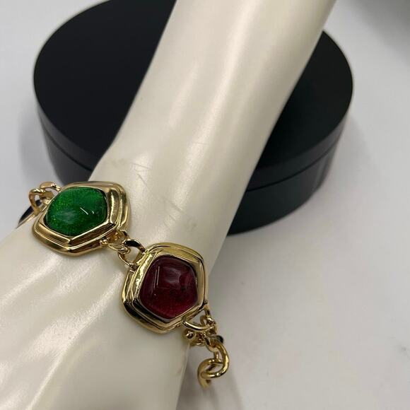 Vth Runway Jewel Tone Avon Vibrant Resin Cab GP Bracelet Match KJL 
“CAPRIANTI" - Picture 5 of 9